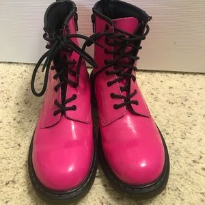 Hot Pink Delaneyy Doc Marten Boots Girls Size 6USM